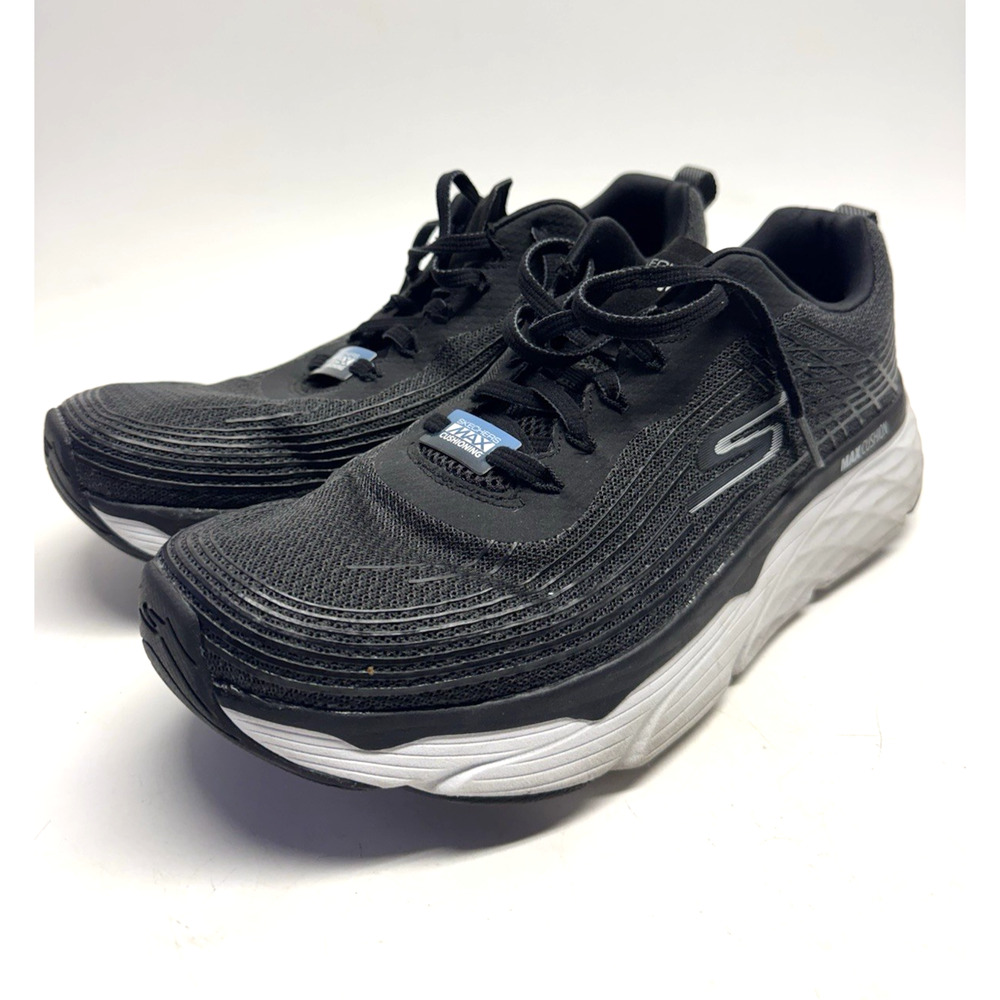 SKECHERS MAX CUSHIONING ELITE 54430BKW LACE-UP RUNNING SHOES MEN'S 13